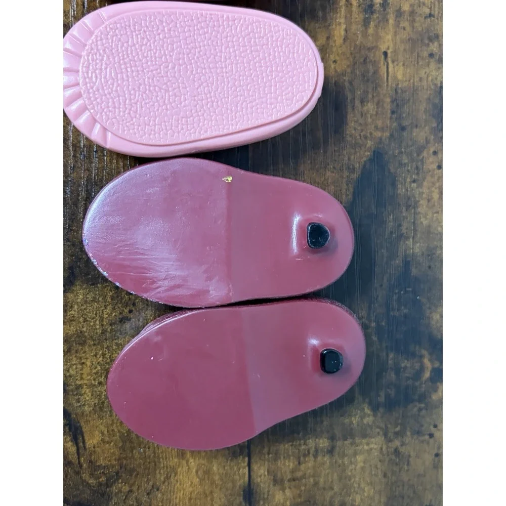 Our Generation Doll Shoes Lot Of 3 Pairs, Slip Ons Flats Purple Pink Mauve
